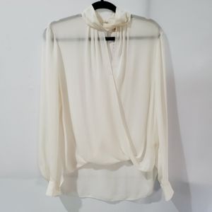 L'agence mock neck long sleeve top NWT